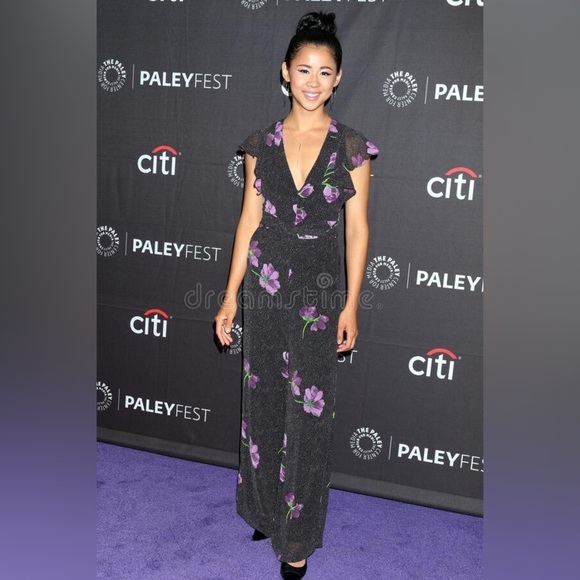 Urban Outfitters Gratilda Ruffle Black Purple Floral  Print backless Jumpsuit 2 - Picture 16 of 16